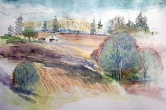 Pale Landscape Fall  5" X 8"